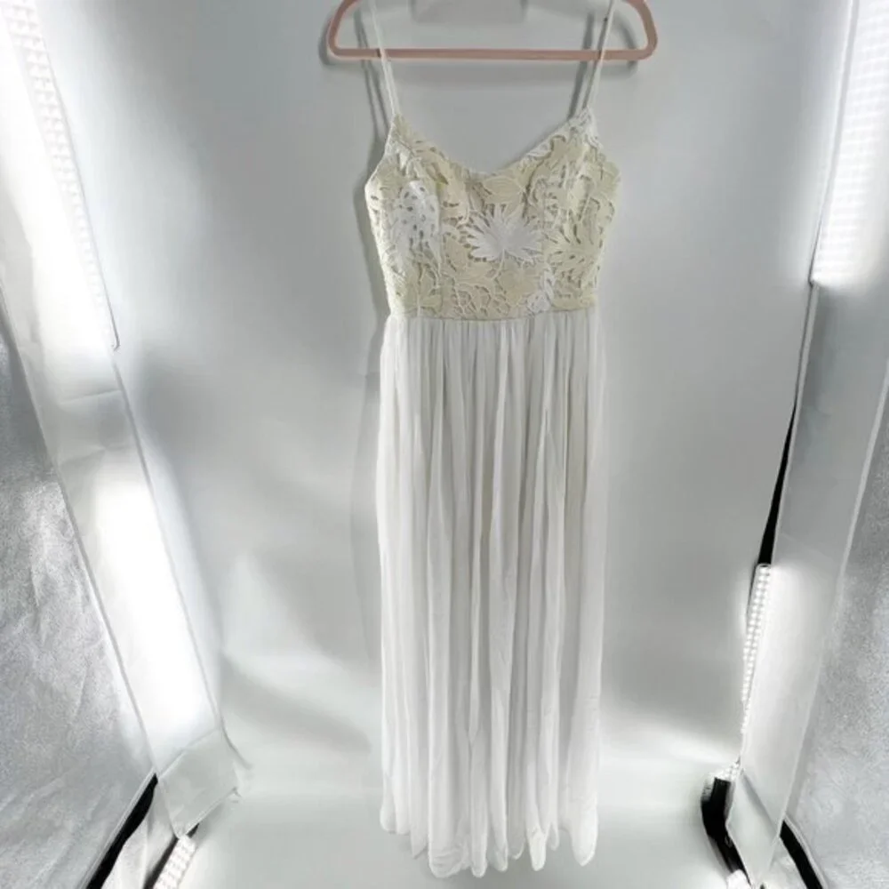 Dress the Population Asha Lace and Chiffon Gown size S NEW - Picture 4 of 13